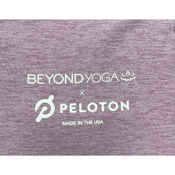 Peloton Beyond Yoga X Heathered Pink Soft Pocket Leggings - Size S - Picture 5 of 6
